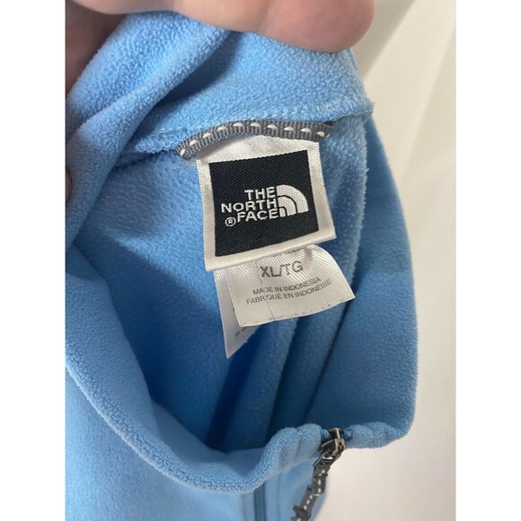 The North Face Girl's Fleece Pullover Blue TKA-100 Series Long Sleeve Size XL - Picture 8 of 9